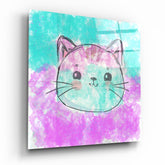 Kitty Glass Wall Art.